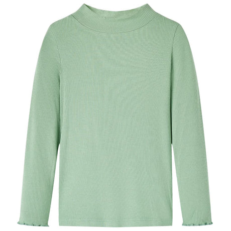 VidaXL Kindershirt mit langen Ärmeln, niedriger Rollkragen 140, dunkles Mint
