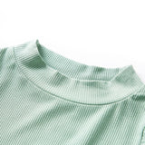 VidaXL Kindershirt mit langen Ärmeln, niedriger Rollkragen 140, dunkles Mint