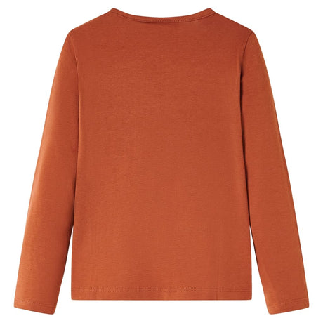 VidaXL Kindershirt mit langen Ärmeln 104 cognacfarben