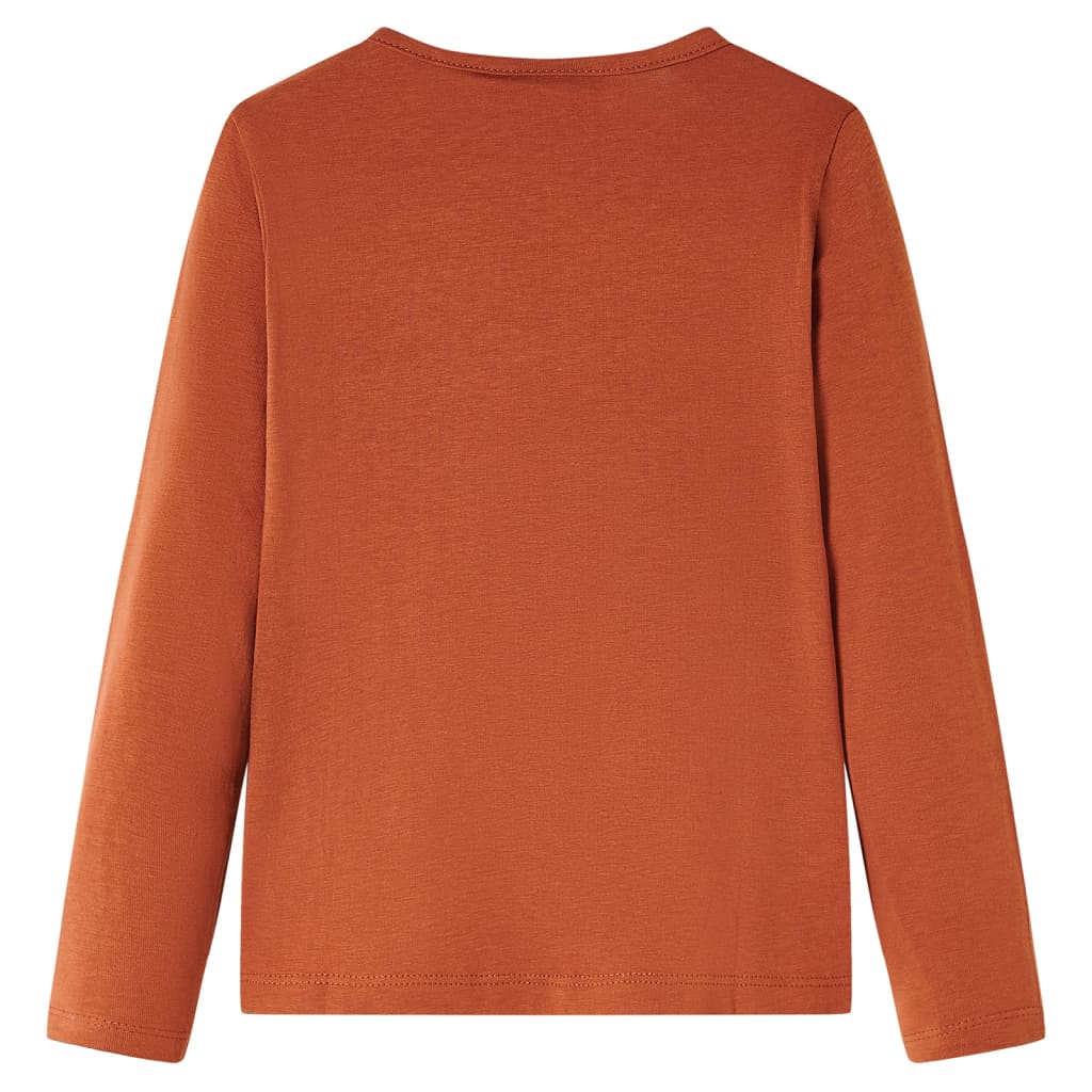 VidaXL Kindershirt mit langen Ärmeln 116 cognacfarben