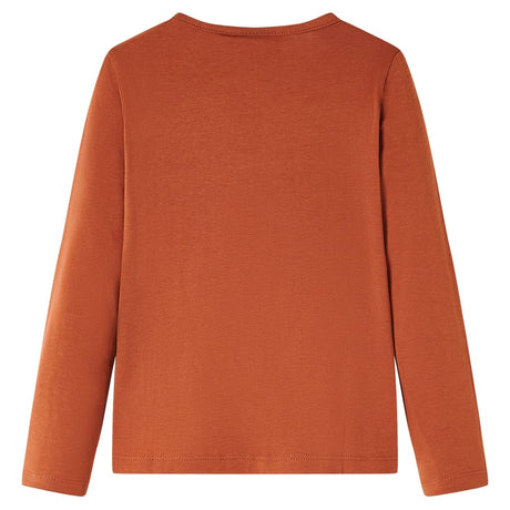 VidaXL Kindershirt mit langen Ärmeln 116 cognacfarben