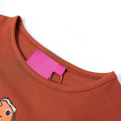 VidaXL Kindershirt mit langen Ärmeln 116 cognacfarben