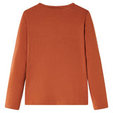 VidaXL Kindershirt mit langen Ärmeln 128 cognacfarben