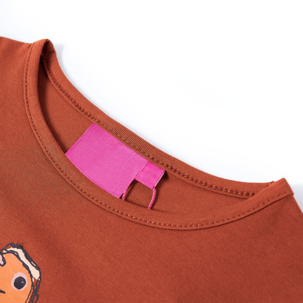 VidaXL Kindershirt mit langen Ärmeln 140 cognacfarben
