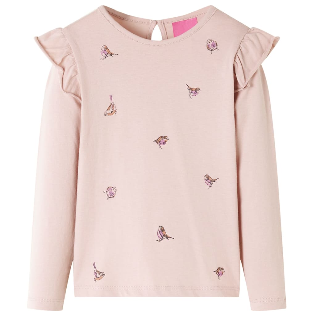 VidaXL Kindershirt mit langen Ärmeln 128 rosa