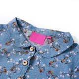 VidaXL Kinderkleid mit langen Ärmeln 92 in der Farbe Petrol