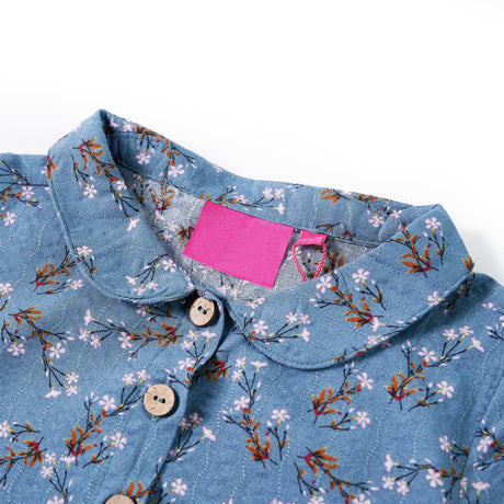VidaXL Kinderkleid mit langen Ärmeln 92 in der Farbe Petrol