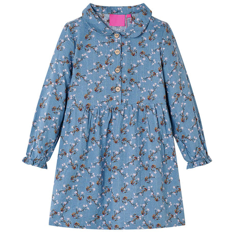 VidaXL Kinderkleid mit langen Ärmeln 104 in der Farbe Petrol