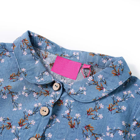 VidaXL Kinderkleid mit langen Ärmeln 104 in der Farbe Petrol