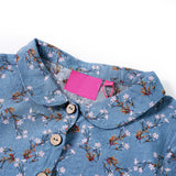 VidaXL Kinderkleid mit langen Ärmeln 104 in der Farbe Petrol