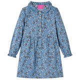 VidaXL Kinderkleid mit langen Ärmeln 116 Petrolfarben