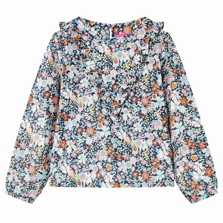 VidaXL Kindershirt mit langen Ärmeln 104 dunkelblau
