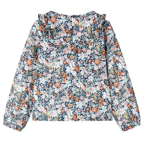VidaXL Kindershirt mit langen Ärmeln 116 dunkelblau
