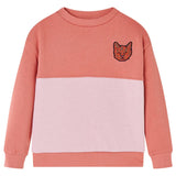 VidaXL Kinderpullover Blockdesign 140 Rosa