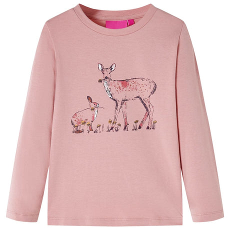 VidaXL Kindershirt mit langen Ärmeln 92 rosa