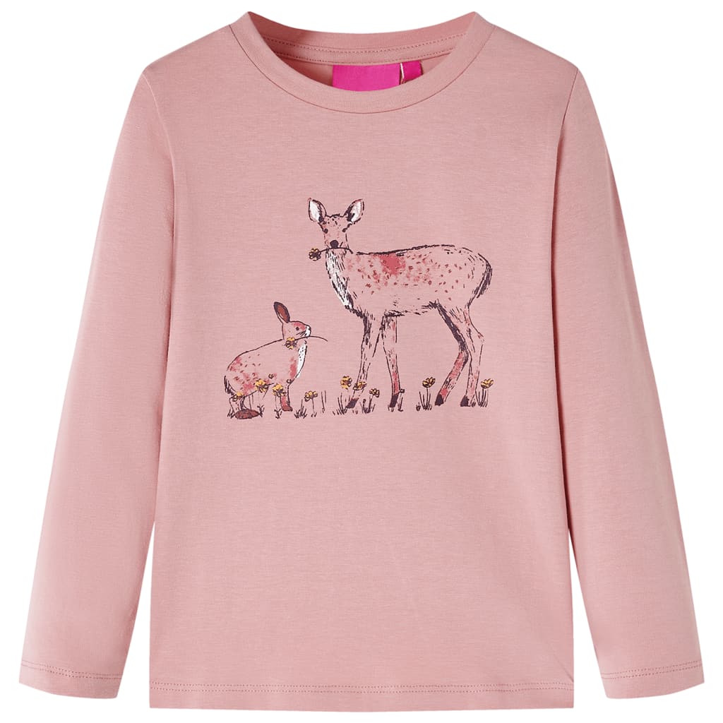 VidaXL Kindershirt mit langen Ärmeln 116 rosa