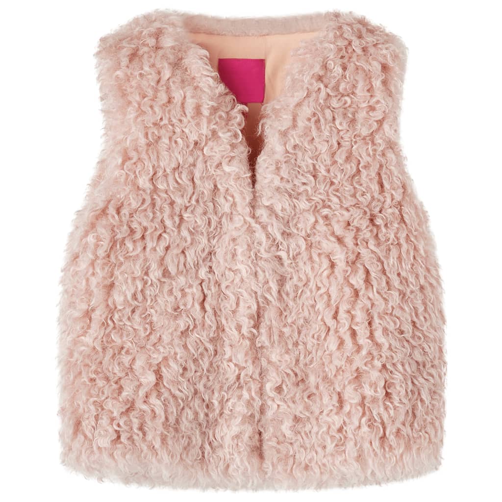 VidaXL Kinderweste Kunstfell 140 Hellrosa