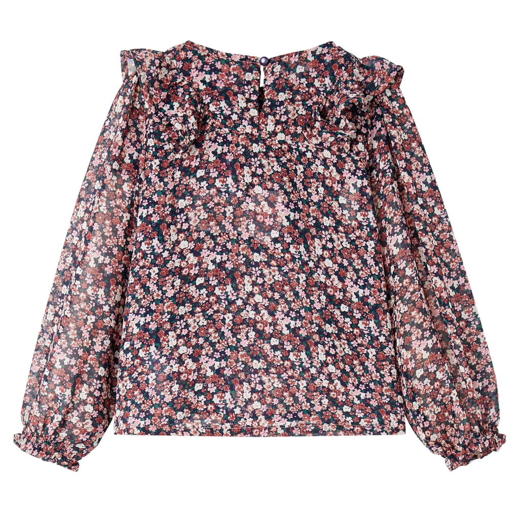 VidaXL Kindershirt mit langen Ärmeln 104 Dunkelrosa