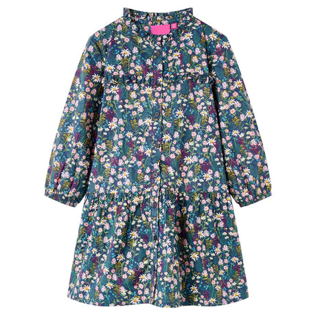 VidaXL Kinderkleid mit langen Ärmeln 104 dunkelblau