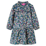 VidaXL Kinderkleid mit langen Ärmeln 116 dunkelblau