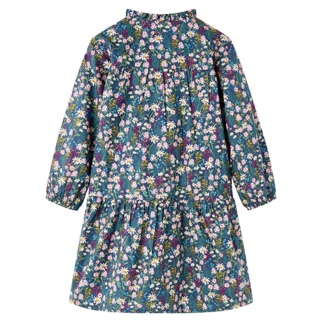 VidaXL Kinderkleid mit langen Ärmeln 116 dunkelblau
