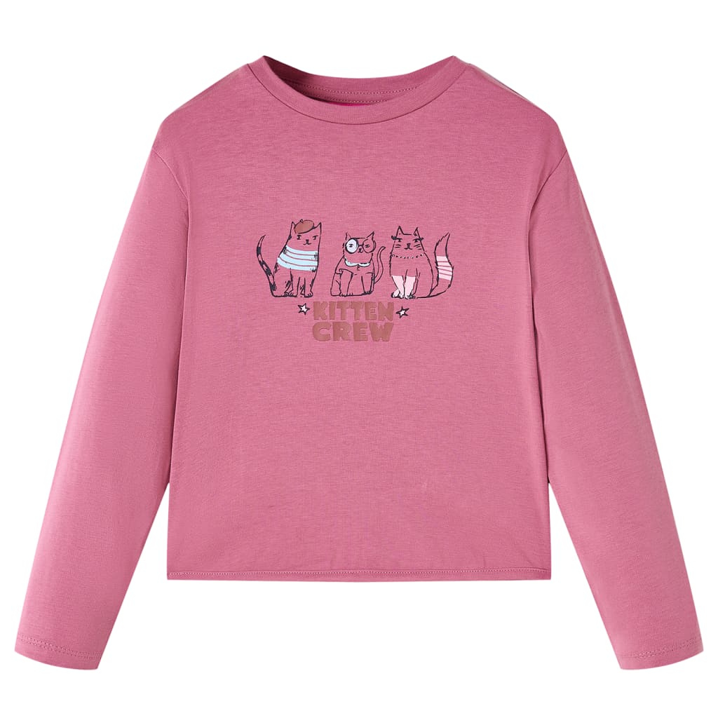 VidaXL Kindershirt mit langen Ärmeln 104 himbeerfarben