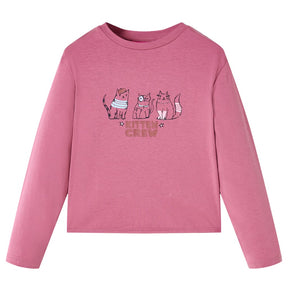VidaXL Kindershirt mit langen Ärmeln 104 himbeerfarben
