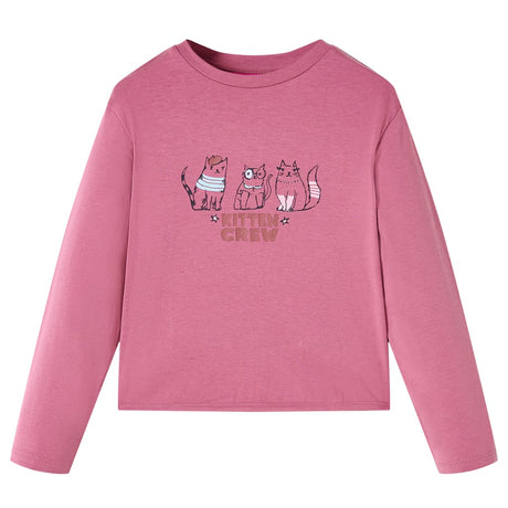 VidaXL Kindershirt mit langen Ärmeln 116 himbeerfarben