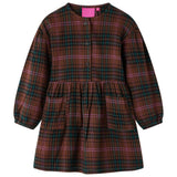 VidaXL Kinderkleid mit langen Ärmeln 104 cognacfarben