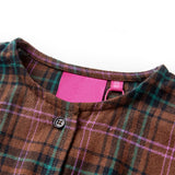 VidaXL Kinderkleid mit langen Ärmeln 116 cognacfarben