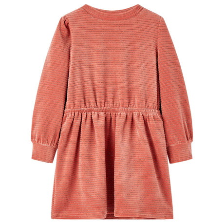 VidaXL Kinderkleid mit langen Ärmeln 92 mittelrosa