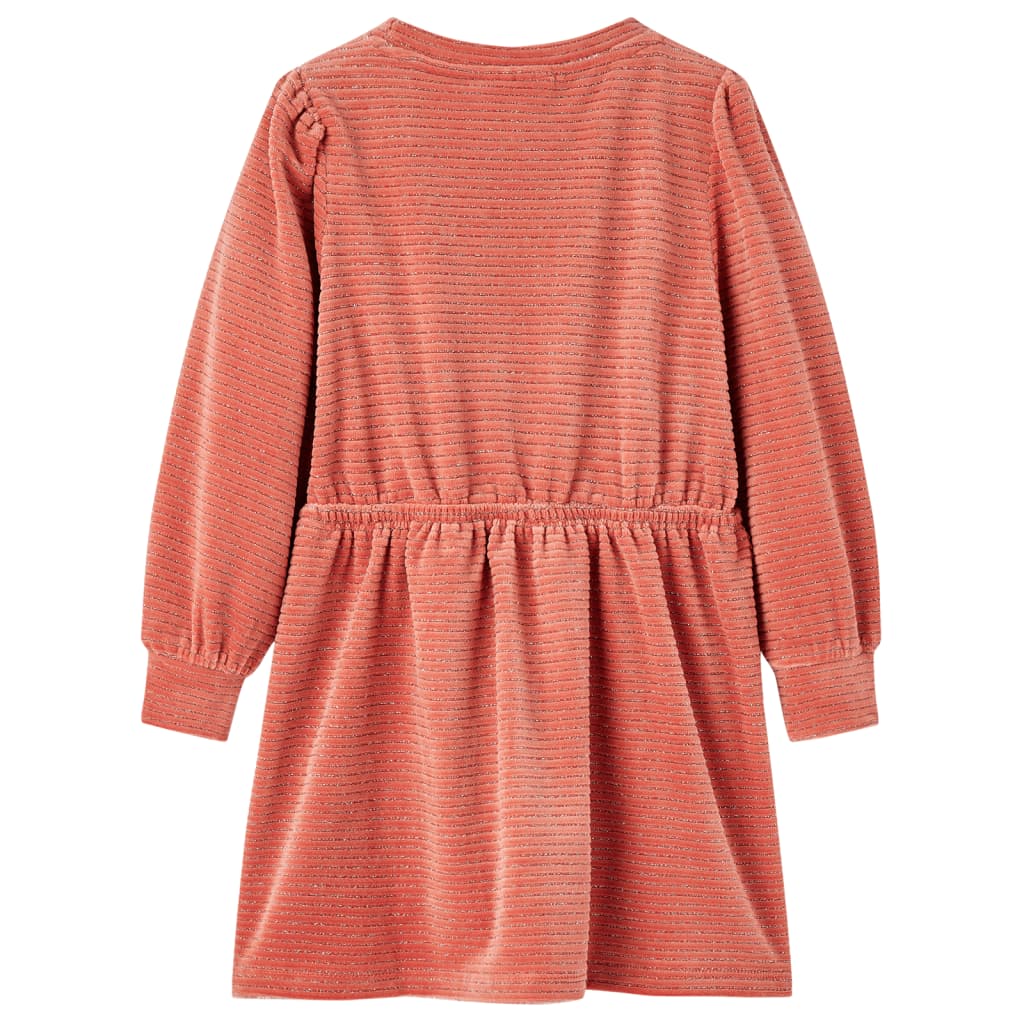 VidaXL Kinderkleid mit langen Ärmeln 104 Mittelrosa
