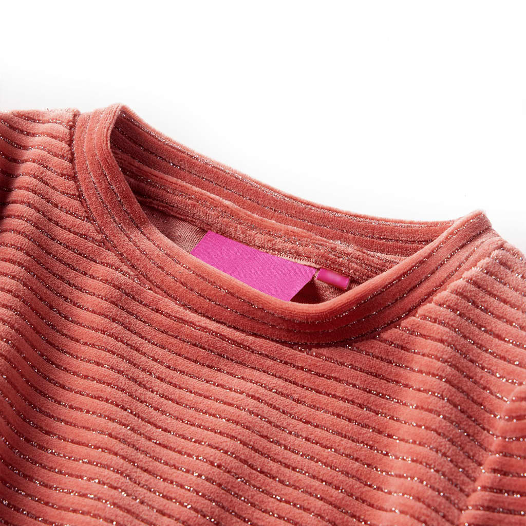 VidaXL Kinderkleid mit langen Ärmeln 116 Mittelrosa