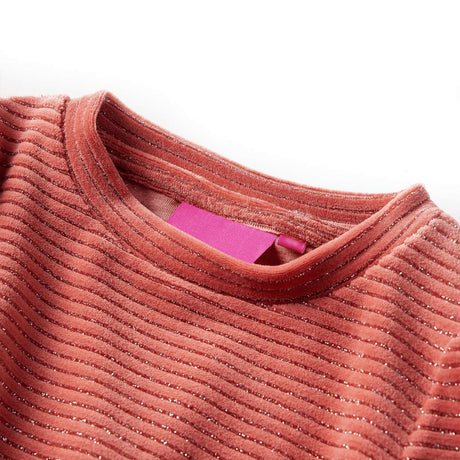 VidaXL Kinderkleid mit langen Ärmeln 116 Mittelrosa