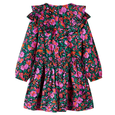 VidaXL Kinderkleid mit langen Ärmeln 92 leuchtendes Rosa