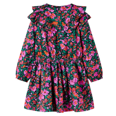 VidaXL Kinderkleid mit langen Ärmeln 104 leuchtendes Rosa