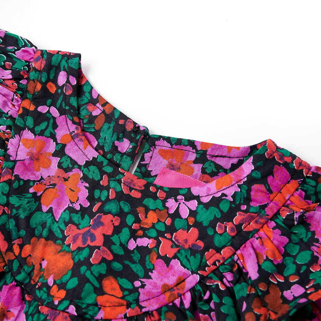 VidaXL Kinderkleid mit langen Ärmeln 140 leuchtendes Rosa