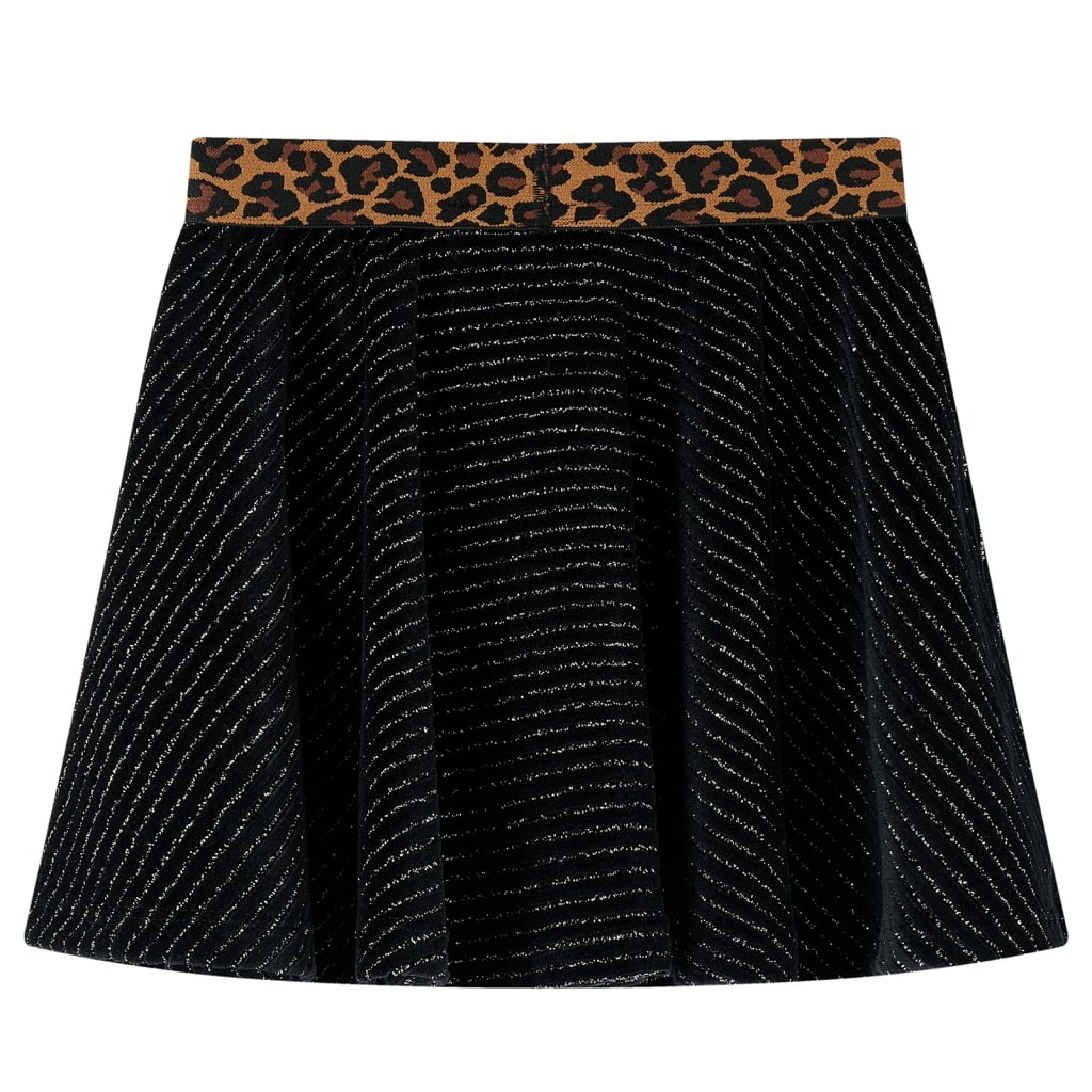 VidaXL Kinderrock mit Leopardenbund 104 Schwarz