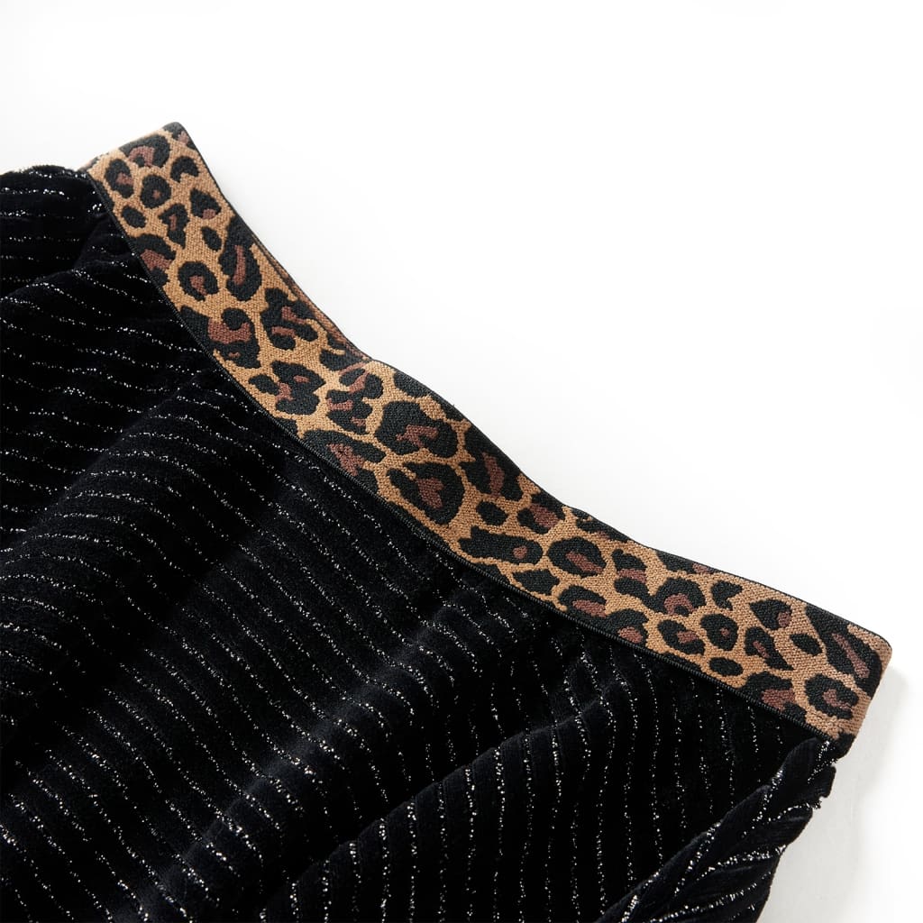 VidaXL Kinderrock mit Leopardenbund 104 Schwarz