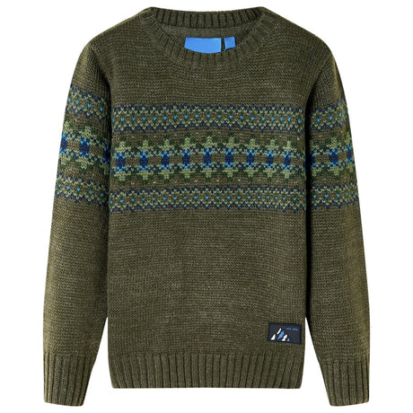 VidaXL Kinderpullover gestrickt 104 Khaki