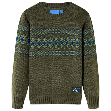 VidaXL Kinderpullover gestrickt 116 Khaki