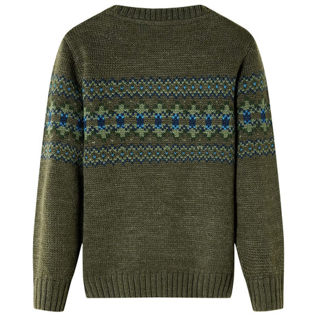 VidaXL Kinderpullover gestrickt 128 Khaki
