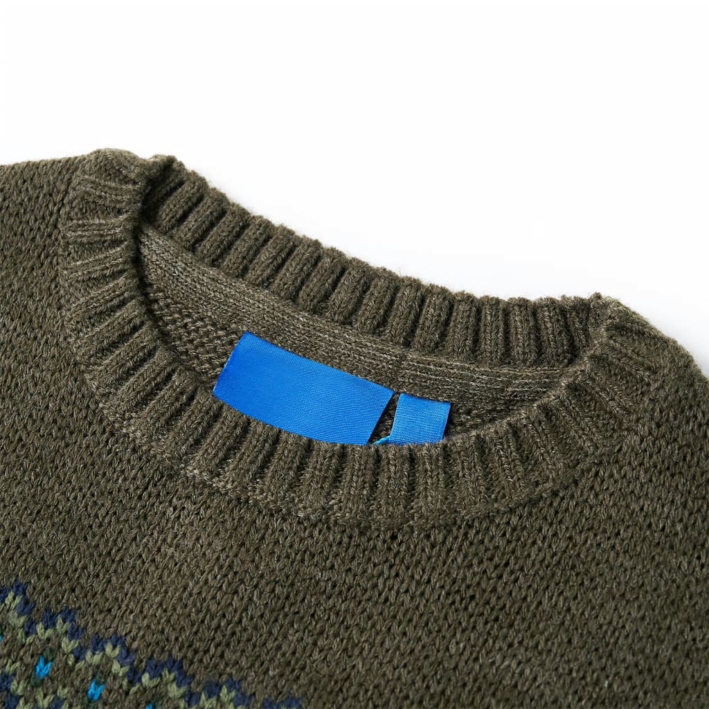 VidaXL Kinderpullover gestrickt 140 Khaki