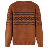 VidaXL Kinderpullover gestrickt 92 cognacfarben