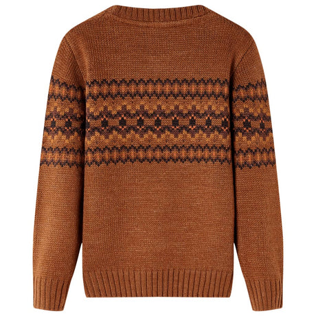 VidaXL Kinderpullover gestrickt 104 cognacfarben
