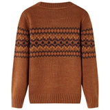 VidaXL Kinderpullover gestrickt 140 cognacfarben