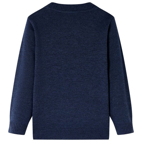 VidaXL Kinderpullover gestrickt 92 Marineblau