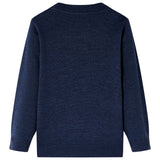 VidaXL Kinderpullover gestrickt 140 Marineblau