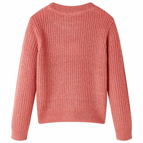 VidaXL Kinderpullover gestrickt 128 mittelrosa