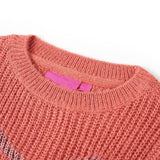 VidaXL Kinderpullover gestrickt 128 mittelrosa